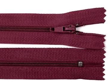 Reißverschluss Spirale 3 mm Länge 25 cm pinlock Bordeaux